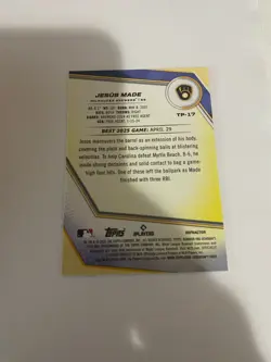 2025 BOWMAN'S BEST BASEBALL JESUS MADE TOP PROSPECTS REFRACTOR CARD TP-17 - Image 2