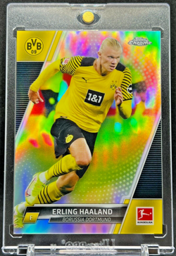 Erling Haaland Mint Topps Chrome Bundesliga Silver Refractor SP Investment Card - Image 1