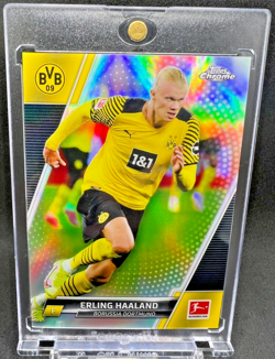 Erling Haaland Mint Topps Chrome Bundesliga Silver Refractor SP Investment Card - Image 2