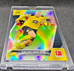 Erling Haaland Mint Topps Chrome Bundesliga Silver Refractor SP Investment Card - Image 5