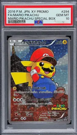 2016 P.M. JPN. XY PROMO • FA/MARIO PIKACHU • MARIO PIKACHU SPECIAL BOX • #294 - Image 1