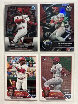 Jordan Walker rookie 4 card Lot St. Louis Cardinals￼ - Image 1