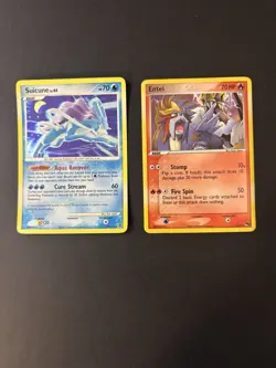 Suicune 19/132 + Entei 1/17 Pokemon Holo Vintage Lot 2006 2007 🔥💧 - Image 1