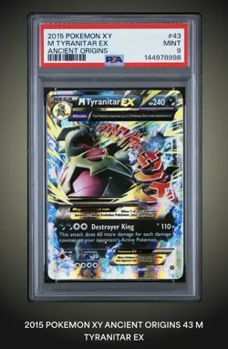 🔥✨ 2015 Pokemon XY Ancient Origins M Tyranitar Ex 43/98 PSA 9 ✨🔥 - Image 3