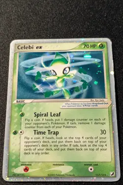 Pokemon EX UNSEEN FORCES - #117/115 Celebi ex - Secret Rare Holo - ENG - HP - Image 4