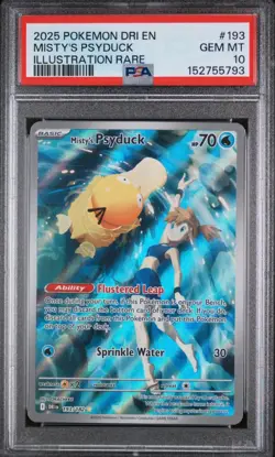2025 Pokemon Destined Rivals Misty's Psyduck #193/182 PSA 10 GEM MINT - Image 1