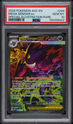 Pokemon 2026 Mega Gengar ex 284/217 SIR Ascended Heroes GEM MINT PSA 10 - Image 1