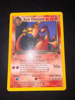 Carta Pokemon Dark Charizard 21/82 1° edizione Set Team Rocket ITA - Image 1
