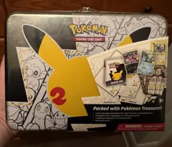 Pokemon TCG 25th Anniversary Celebrations Collector Chest Lunch Box Tin Sealed - Image 1