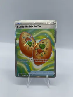 Pokemon TCG Buddy-Buddy Poffin 167/132 Me01 Ultra Rare Trainer Holo - Image 1
