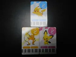 Pokemon Music Musical Note Card 2015 x3 Pikachu Pichu Raichu #3564 - Image 1
