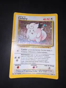 Pokemon Clefairy 5/102 Set Base Rara Holo Unlimited Wizards ITA Carte Vintage - Image 1