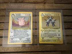 Pokemon TCG Base Set Clefable, magneton Holo Lot - Image 1