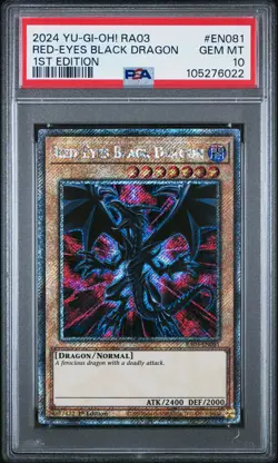 2024 YU-GI-OH! RA03-QUARTER CENTURY BONANZA 1ST ED RED-EYES BLACK DRAGON PSA 10 - Image 1