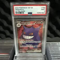 PSA 9 Gengar ex 193/162 Full Art Ultra Rare | Temporal Forces | Pokemon Card - Image 1