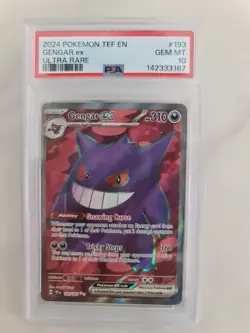 Pokemon TCG Gengar EX 193/162 Temporal Forces PSA 10 Gem Mint Pokemon 2024 Card - Image 1