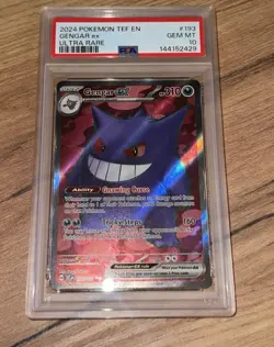Pokemon TCG Gengar EX 193/162 Temporal Forces PSA 10 Gem Mint Pokemon 2024 Card - Image 1