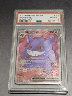 Pokemon Gengar EX TCG Scarlet Violet Temporal Forces 193/162 PSA 10 Gem Mint - Image 1