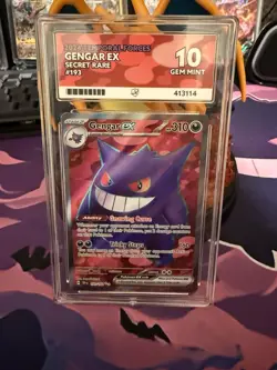 Pokemon TCG Gengar EX 193/162 Temporal Forces ACE 10 Gem Mint - Image 1