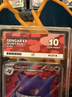 Pokemon TCG Gengar EX 193/162 Temporal Forces ACE 10 Gem Mint - Image 3