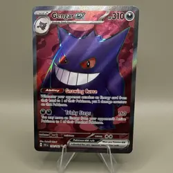 Pokemon Gengar ex 193/162 SV05: Temporal Forces Holo Ultra Rare Ghost 310 HP - Image 1