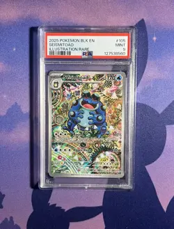 2025 POKEMON BLK EN-BLACK BOLT ILLUSTRATION RARE #105 SEISMITOAD PSA 9 - Image 1