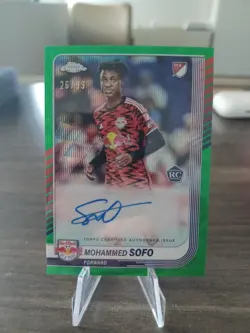 2025 Topps Chrome Mls - Autographs Mohammed Sofo #CA-MS Green Wave Refractor /99 - Image 1