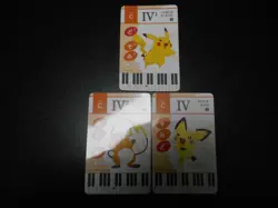 Pokemon Music Musical Note Card 2015 x3 Pikachu Pichu Raichu #2730 - Image 1