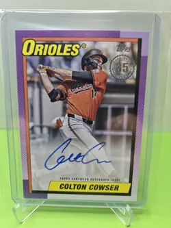 2025 Topps Series 1 Colton Cowser 35th Anniversary On Card Autograph Orioles - Image 1