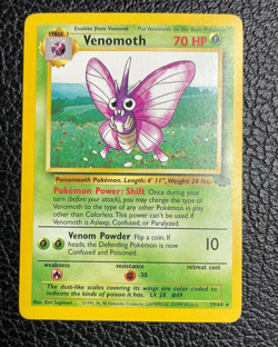 LP WOTC Pokemon Venomoth 29/64 NON-HOLO Holo Rare Unlimited Jungle LP Card - Image 1