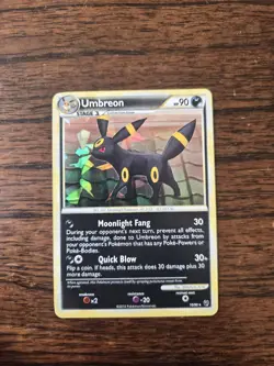 Pokemon Umbreon 10/90 Undaunted Holo Rare Stage 1 90 HP Moonlight Fang Card - Image 1