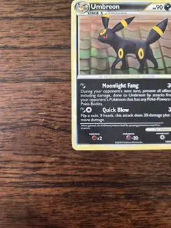 Pokemon Umbreon 10/90 Undaunted Holo Rare Stage 1 90 HP Moonlight Fang Card - Image 3