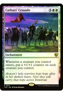 1x MTG Cathars' Crusade *FOIL* - Innistrad Remastered Rare! NM Mint! - Image 1