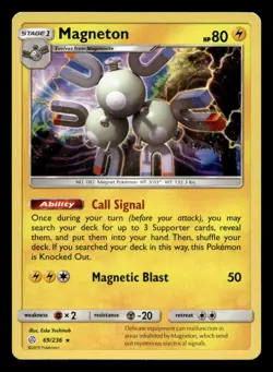 Magneton 69/236 Rare Cosmic Eclipse Holo Pokemon NM - Image 1