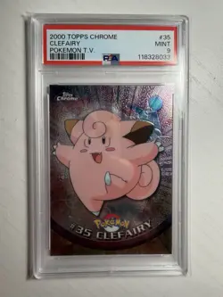 2000 TOPPS CHROME POKEMON T.V. #35 CLEFAIRY PSA 9 - Image 1
