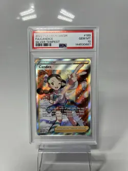 2022 Pokemon Sword And Shield Silver Tempest Candice #189 Full Art PSA 10 - Image 1
