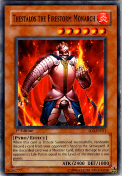 Thestalos the Firestorm Monarch - SD3-EN011 - Common - 1st Edition Yugioh MP - Image 1