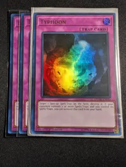 Yugioh - 3x Typhoon DUDE-EN046 1st Edition Ultra Rare NM - Image 1