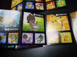 Pokemon Card Carddass Coris Promo Non Holo Sticker 4 SET Pikachu Pichu etc #2204 - Image 3