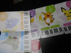 Pokemon Music Musical Note Card x9 Pikachu Tyranitar Dragonite Evolutions #3509 - Image 4