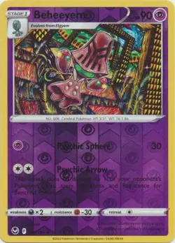 Beheeyem 80/195 Reverse Holo | Silver Tempest | Pokemon Card - Image 1