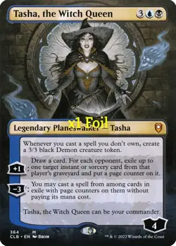 MTG Foil Borderless CMR: CLB Tasha, the Witch Queen Queen MINT - Image 1