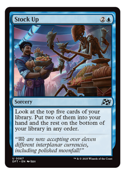 MTG - 1 x Stock Up - Uncommon Blue Sorcery - Aetherdrift (DFT) - M/NM - Image 1