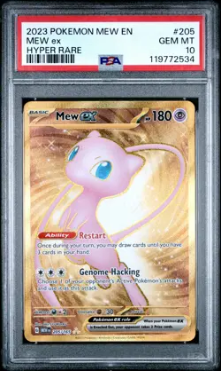 2023 POKEMON MEW EN-151 HYPER RARE #205 MEW EX PSA 10 - Image 1
