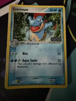 CROCONAW Pokemon Card 38/115 Reverse Holo Stamped EX Unseen Forces 2005 - Image 1