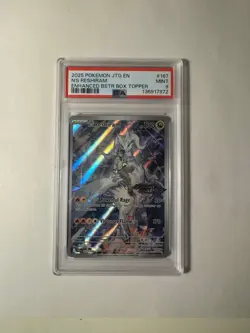 Pokemon | N's Reshiram #167 | Journey Together Stamped Promo Box Topper | PSA 9 - Image 1