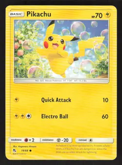 Pokemon TCG Hidden Fates Pikachu #19/68 - Image 1