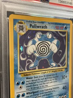 Poliwrath 15/130 Holo Rare Pokemon TCG Base Set 2 WOTC 1995,96,98 PSA 7 - Image 3