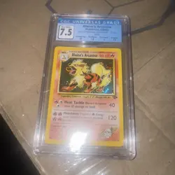 Pokemon TCG Blaine's Arcanine Gym Challenge Cgc 7.5 Mouth Swirl! - Image 1