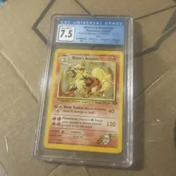 Pokemon TCG Blaine's Arcanine Gym Challenge Cgc 7.5 Mouth Swirl! - Image 3